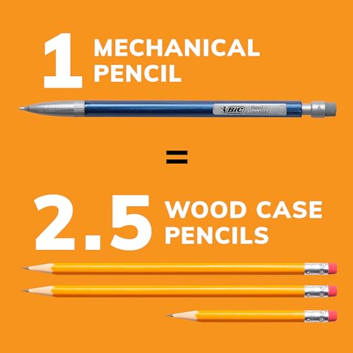 BIC Xtra-Precision Mechanical Pencils with Erasers, Fine Point (0.5mm), 24-Count Pack Mechanical Drafting Pencil Set - size: 24 Count (Pack of 1), style: Fine Point