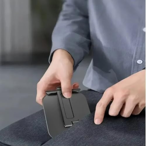 Foldable Height Adjustable Phone Tablet Stand Multi-Angle Portable Desktop Holder EVA Pad for Lazy Watching Office (White) - color: WHITE
