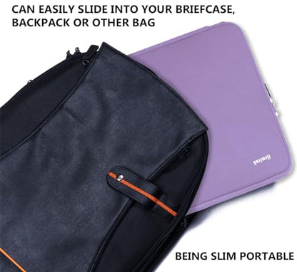 Laptop Sleeve Bag 15.6 Inch, Durable Shockproof Protective Cover Flip Case Briefcase Carrying Computer Bag Case Compatible with 15.6 Inch HP, ASUS, Lenovo, Acer, Notebook, Light Purple - color: Light Purple, size: 15.6 Inch