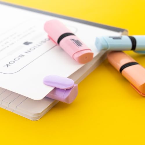 BAZIC PRODUCTS Mini Pastel Highlighters, Chisel Tip, 4 Count, 4-Pack | Quick-dry, assorted pastel mini desk-style highlighters, compact barrel, non-toxic, ASTM D-4236, odorless - size: 1 Count (Pack of 4)