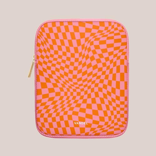 Vandel Slim & Protective Tablet Sleeve for 9-11 inch iPads A16, 11" iPad Pro, 10.9" iPad,10.2" iPad, 10.9" iPad Air, 11 Inch Samsung Galaxy Tab A9+, Bag Fits Magic Keyboard - color: b. Pink Checker, size: 9-11 Inch Tablet