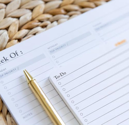Notsu To Do List Small Desk Notepad 2 Pack | Minimalist To-Do Checklist Task Memo Note Pads with Premium Thick Paper, 3.9" x 6.3" - size: 3.9" x 6.3", style: To-Do
