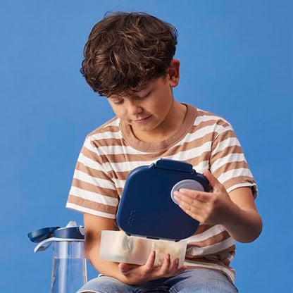 b.box Mini Lunch Box Kids | 4.25 Cup Leak Proof Bento Box for Kids Ages 3+ | 3 Compartment Snack Containers, School Lunch Container, Dishwasher Safe, BPA-Free, PFAS-Free - Midnight - color: Midnight, size: 1-pack