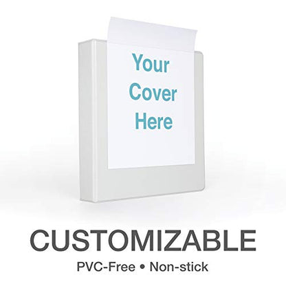 Oxford 3 Ring Binders, 0.5 inch ONE-Touch Easy Open D Rings, Durable Binders for School and Office, View Binder Covers, Xtralife Hinge, Non-Stick, PVC-Free, White, Holds 125 Sheets, 6 PK (79902) - size: 0.5 Inch