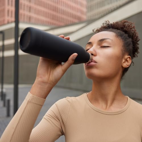 Mont-Clair Stainless Steel Water Bottle, Vacuum insulated - BPA Free, 12h Hot & 24h Cold Drinks, Metal Water Bottle 17 oz Leakproof, Ideal for Adult, Kids, Running - Dark Blue - color: Dark Blue, style: 17 Ounces