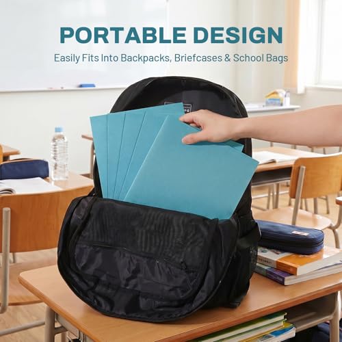 SUNEE Folders with Pockets (25 Pack, Warm Blue), 2 Pocket Folders Fit Letter Size, Paper File Folder for School Office Home Business, Textured Paper - color: Warm Blue, style: 25-Pack