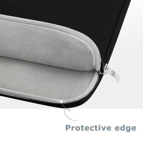 13-Inch Laptop Sleeve Case for 2026 MacBook Neo 13 Inch with A18 Pro Chip (A3404) & MacBook Air 13.6" with Separate Zippered Pocket and Sturdy Fabric Handle Carrying Canvas Bag Accessories (Black) - color: Black