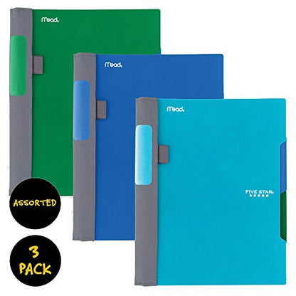 Five Star Advance Spiral Notebooks, 2 Subject, College Ruled Paper, 100 Sheets, 9-1/2" x 6", Blue, Green, Teal, 3 Pack (38640) - color: 14 Storm, size: Pack of 3