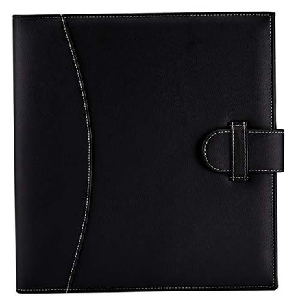 It's Academic Executive Faux Leather Portfolio Folder, Black - color: Black, style: 11.5" x 12"