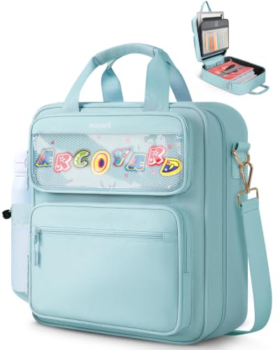 Zipper Binder 3 Ring with Ita Window, 3 Inch D-Ring Binder with Zipper and Strap Fits 14" Laptop, 600+ Sheets Capacity 3-in-1 Shoulder/Backpack/Handle Binder Bag for School Office Commute, Blue - color: Blue