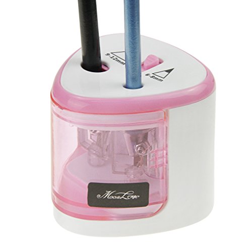Electric Pencil Sharpener Pink Portable Automatic Colored Pencil Sharpener Pencil Cutter Heavy Duty for School Home Pencil Sharpener Battery Operated (Batteries not included) - color: Pink