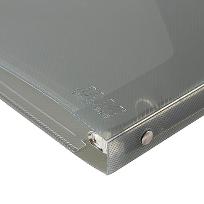 JAM PAPER Plastic 0.5 inch Binder - Smoke Grey 3 Ring Binder - Sold Individually - color: Smoke, size: 0.5 inch
