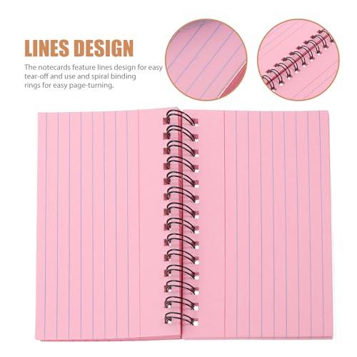Operitacx 3 Pack Small Spiral Notebooks 4.92X2.95 Inch Portable Index Cards Notepads for Study Office Note Taking with Smooth Writing Paper