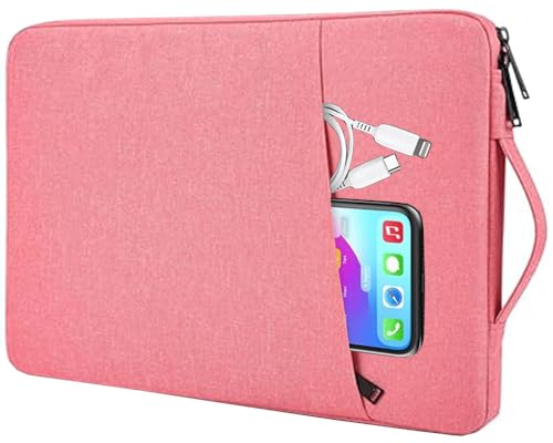 CAAORDKSO 11.6 12 12.2 12.3 Inch Laptop Sleeve for 11.6" Acer Chromebook Spin 311, 12.2" Samsung Chromebook Plus Compatible with Lenovo Flex 3 12.2"/ ASUS Acer Dell HP Samsung 11.6" Chromebook, Pink