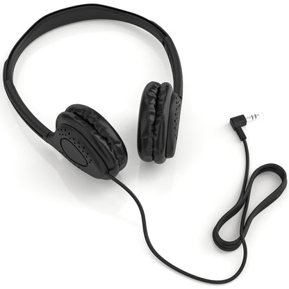 Maeline Adjustable 3.5mm Headphones with Leather Cushions (10 Pack) - color: Black - Leather, size: 10 Pack