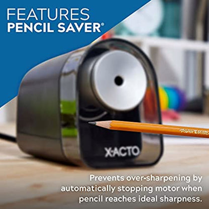 X-ACTO XLR Electric Pencil Sharpener, Black, 1 Count - Back to School, Teacher, Classroom Supplies - size: 1 Count (Pack of 1)