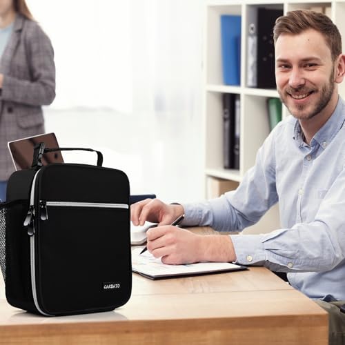 Lunch Bag, Durable Insulated Lunch Box Reusable Adults Tote Bag Lunch Bag Durable Reusable for Adults (Black-White) - color: Black-White