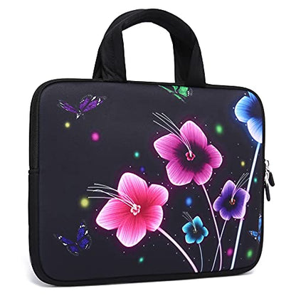 11 11.6 12 12.1 12.5 inch Laptop Carrying Bag Chromebook Case Notebook Ultrabook Bag Tablet Cover Neoprene Sleeve Fit Apple MacBook Air Samsung Acer HP DELL Lenovo Asus (Colorful Flowers) - color: Colorful Flowers