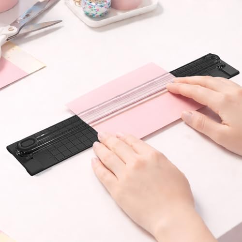A3 Small Paper Trimmer, Portable Paper Cutter for Label, Origami, Card, Photo, Cardstock, and Craft Project, Black - color: Black