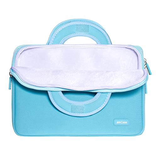 amCase Chromebook Case-11.6 to12inch Neoprene Sleeve with Handle-Turquoise | Travel laptop bag - color: Turquoise, size: 11.6 to 12 inch