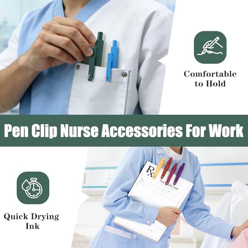 Piochoo Gel Pens, 8 Pack Fine Point Black Ink Smooth Writing Ink Pen, Retractable Quick Dry Aesthetic Cute Pens for Women Nurses School Office Supplies - color: Vivid ColorA