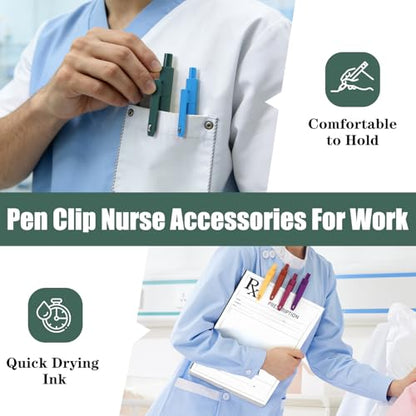 Piochoo Gel Pens, 8 Pack Fine Point Black Ink Smooth Writing Ink Pen, Retractable Quick Dry Aesthetic Cute Pens for Women Nurses School Office Supplies - color: Vivid ColorA