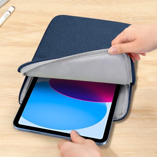 Dadanism 9-11" Tablet Sleeve Bag Carrying Case for iPad (A16) 11th Gen 11", iPad 10th Gen 10.9" Air 5/4, iPad Air/Pro 11", iPad 9/8/7th 10.2", Galaxy Tab A11+ Plus 11"/S9 FE, Tab M11 11",Dusty Blue - color: Dusty Blue, size: 9-11 inch