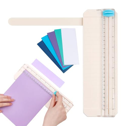 BAOFALI Mini Paper Trimmer with Extending Ruler for Scrapbooking Craft, Paper, Postcards,Coupon, Photos,Label, Cardstock ect Closed Size Approx.26.5x8.5cm/10.4x3.3inch