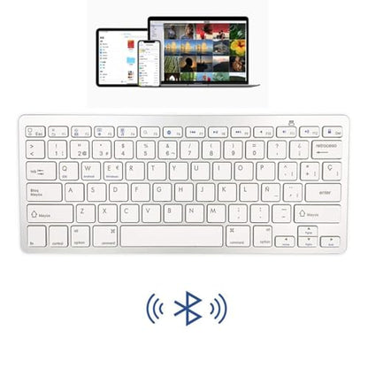 Wireless Spanish Keyboard, Minority Language Keypad Ultra Thin Lightweight Silent Bluetooth Keyboards for Laptop/PC/Tablet/Desktop/Smart TV Teclado Español (Spanish) - style: Spanish