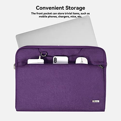 Voova Laptop Bag 15.6 Inch for Women, Waterproof Computer Sleeve Carrying Case with Shoulder Straps & Handle Compatible with Macbook Air 15, MacBook Pro 15/16, 15-16 Inch Hp Dell Lenovo Asus, Purple - color: Purple, size: 14-15.6In & 2019 New Macbook Pro