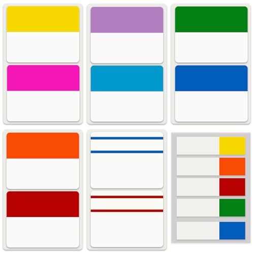ELII 300 Pcs Tabs 2 Inch Sticky Index Tabs,Colorful Tabs for Notebooks | Writable Transparent, Book Tabs,Page Tabs Colored Page Markers, Tabs for Books, Notebook Tabs, Tabs for Annotating Books - color: Vibrant