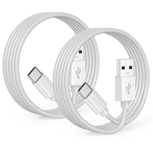 USB C Cable 3.3ft 2 pack, USB A to USBC Cable 60W 3A Fast Charging, USB Type C to A Cable Cord for iPhone 17/17 Pro/16e/16/15 Pro Max, Galaxy S10/9/8 Plus, Note 10 9 8, LG V50/40 G8 G7, Android Auto - color: White, size: 3.3ft (2 Pack)