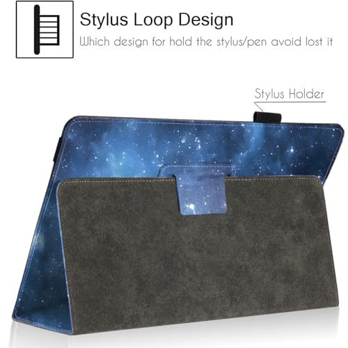 Universal 10 10.1 Inch Android Tablet Case,Slim Folding Stand Cover for All 9"-10.5" Touchscreen Tablet Case with Stylus Pen Holder,Starry Sky 02 - color: Starry Sky 02