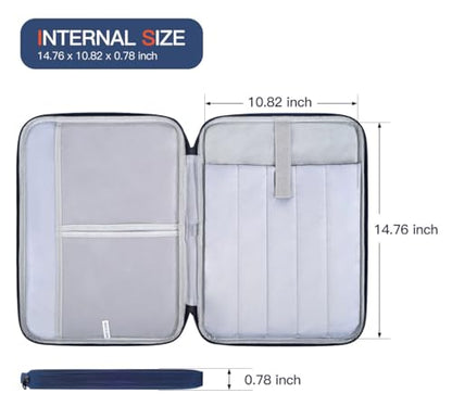 Laptop Carrying Sleeve Compatible with Apple MacBook Air 15 inch M5 M4 M3 M2 chip A3448 A3241 A3114 A2941 2026-2023,15" Microsoft Surface Laptop 6/5/4/3 Protective Case, Computer Traveling Bag- Blue - color: Blue, size: 15 Inch