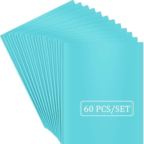ViVin 12 Pack Plastic Folders with Pockets and Prongs, Heavy Duty 2 Pocket Folders with 3-Prong Fasteners, Poly File Holds 8-1/2" x 11" Paper for School Office Home (Lake Blue) - color: Lake Blue, size: 12 PACK