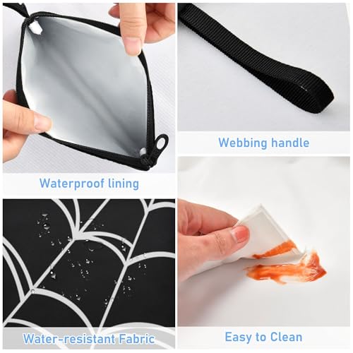 Reusable Food Storage Bags Goth Spider 3 Pack Set Lunch Bag Compact Sandwich Snack Bag Small Medium Large for Lunch, Travel & Organization - color: Bag 19