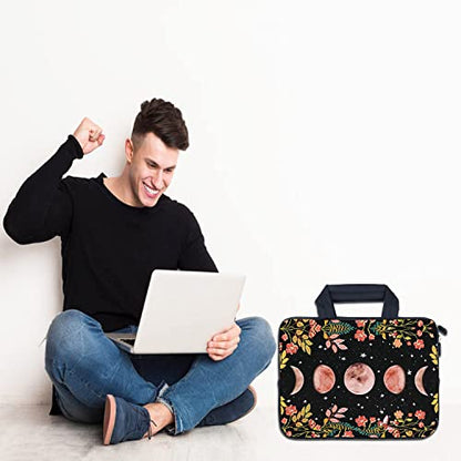 AMARY Laptop Sleeves 11.6" 12" Laptop Handle Bag Neoprene Notebook Carrying Pouch Chromebook Sleeves case (Flowers Moon) - color: Flowers moon