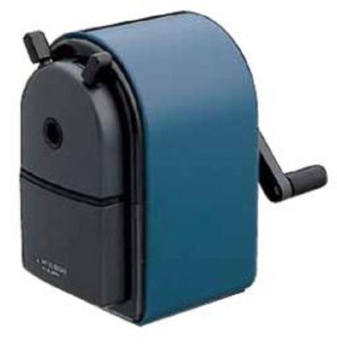 Uni KH-20 Hand Crank Wooden Pencil Sharpener - Blue (japan import) - color: Blue