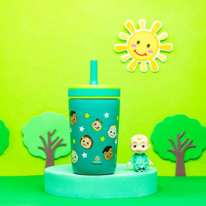 Zak Designs CoComelon Kelso Toddler Cups For Travel or At Home, 12oz Vacuum Insulated Stainless Steel Sippy Cup With Leak-Proof Design is Perfect For Kids (JJ, Cody, Nina) - color: CoComelon
