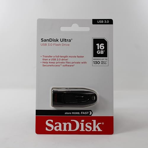SanDisk - SDCZ48-016G-UAM46 16GB Ultra USB 3.0 Flash Drive - SDCZ48-016G-UAM46 Black - size: 16GB