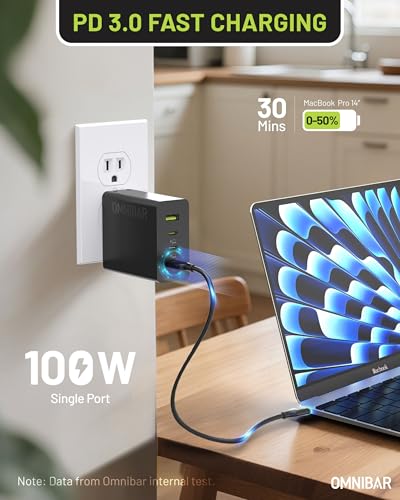 140W USB C Charger Block, 100W GaN Fast Charging Laptop Charger, 4-Port Compact USB C Wall Charger Power Adapter for MacBook Air/Pro, Dell XPS, iPad, iPhone 17/16/15, Samsung Galaxy S25/S24 - color: 140W Black