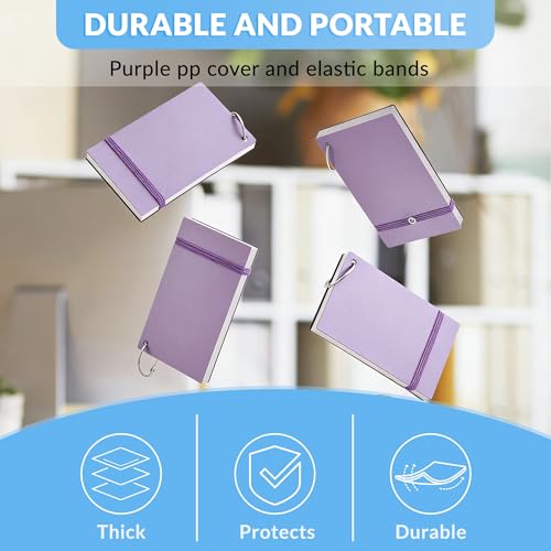 NEEWAY Ruled Index Cards with Ring 3x5 Inches, 200 Count Note Cards Lined, Flash Cards with Rings for Studying, Home and Office (Light Purple) - color: Light Purple