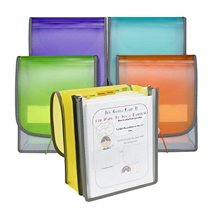 C-Line 7-Pocket Vertical Backpack File, Assorted, 1" x 10 1/4" x 12 3/4" (Pack of 2) - size: 1 Count (Pack of 2)