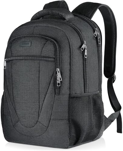 BIKROD 45L Extra Large Travel Laptop Backpack for Men and Women, Carry on Back Pack Fit 18.4 IN Laptop, Black, Gift - color: Black, size: 18.4 Inch