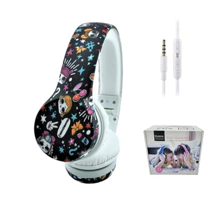 Girls Headphones for Kids,Toddler Kid Headphones with mic & Audio Sharing Port+ Volume Limited,Boys Girls Baby Children Toddlers School use（(Girls Headphones) - color: multi colour