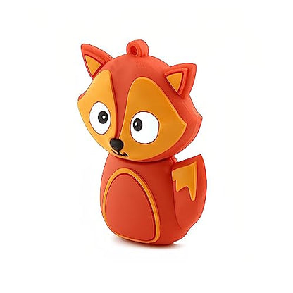 128GB USB 3.0 Flash Drive Novelty Cartoon Red Fox High Transfer Speed Pendrive Memory Stick - color: Red Fox