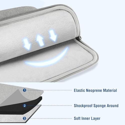 MOSISO Laptop Case 13.3 inch, 13-13.3 inch Laptop Sleeve Compatible with MacBook Air/Pro 13/Pro 14 M5 M4 M3 M2 M1, HP Dell ASUS Lenovo,Polyester Vertical Computer Sleeve Bag with Pocket, Gray - color: Gray, size: 13.3 inch