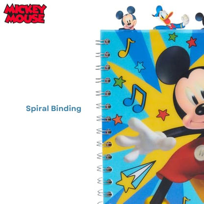 Innovative Designs Disney Mickey Mouse Journal Notebook, Spiral Bound, 96 Lined Pages, 8 x 7 inches, Blue - style: Mickey Mouse - Blue