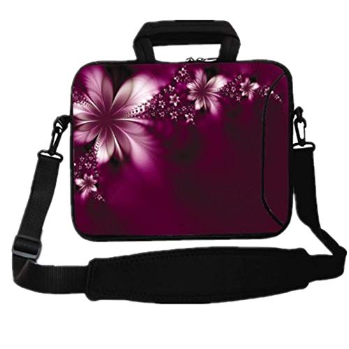 RICHEN 10 inches Messenger Bag Carrying Case Sleeve with Handle Accessory Pocket Fits 7 to 10-Inch Laptops/Notebook/ebooks/Kids tablet/Pad (7-10.2 inch, Flowers) - color: Flowers, size: 7-10.2 inch