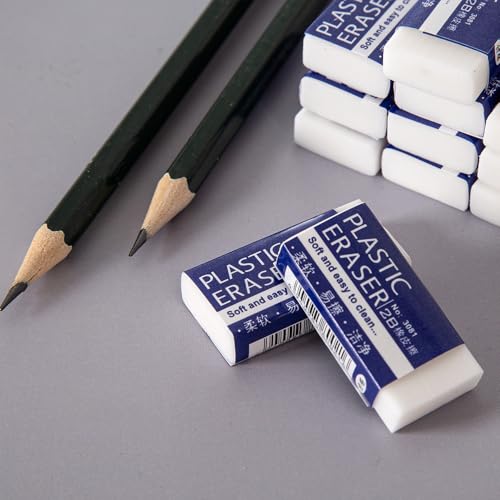 10 Pack Pencil Erasers, Large White Erasers for School Office, Art Erasers for Drawing